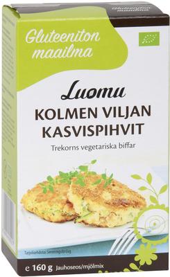 Gluteeniton Maailma Luomu Kolmen Viljan Kasvispihvit
